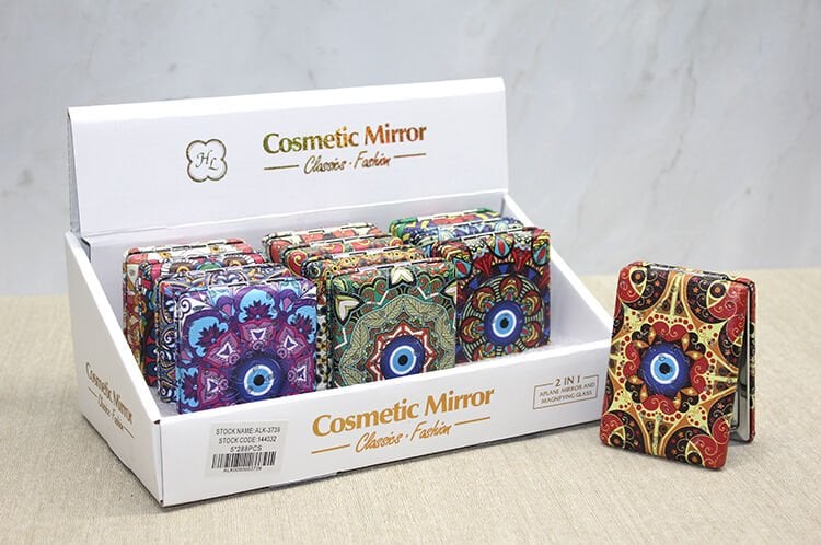 Taşlı El Aynası Dikdörtgen Kalın