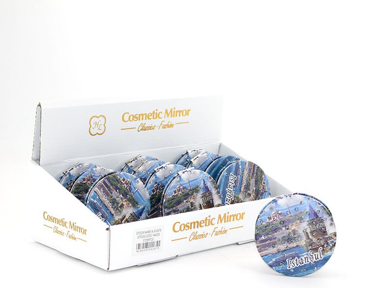 Taşlı İstanbul Tasarımı El Aynası İnce