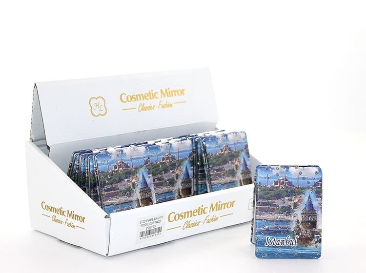 Taşlı İstanbul Tasarımı El Aynası İnce