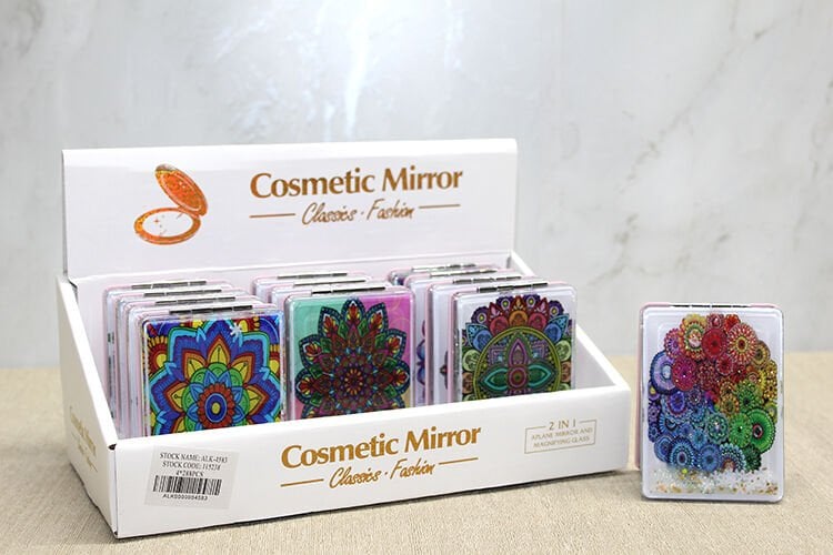 Mandala Desenli Hareketli Sulu El Aynası