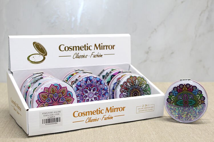 Mandala Desenli Hareketli Sulu El Aynası