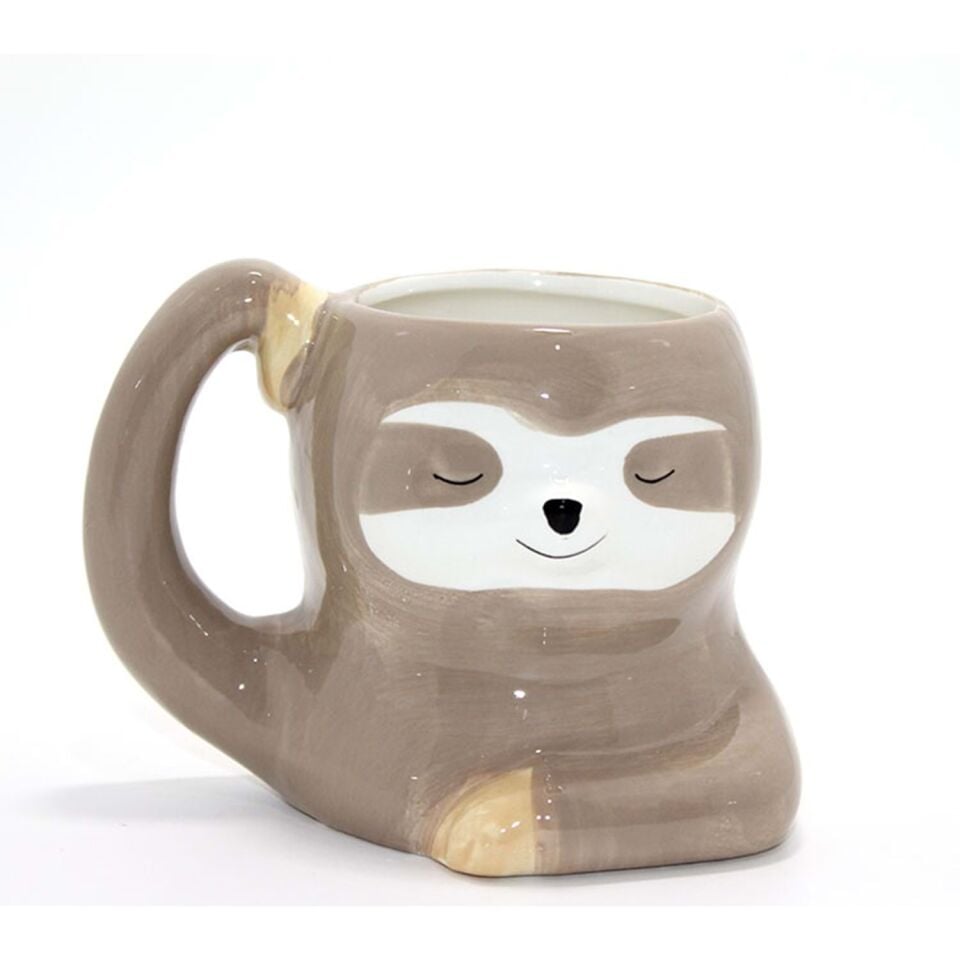 Porselen Tembel Hayvan Kupa Bardak