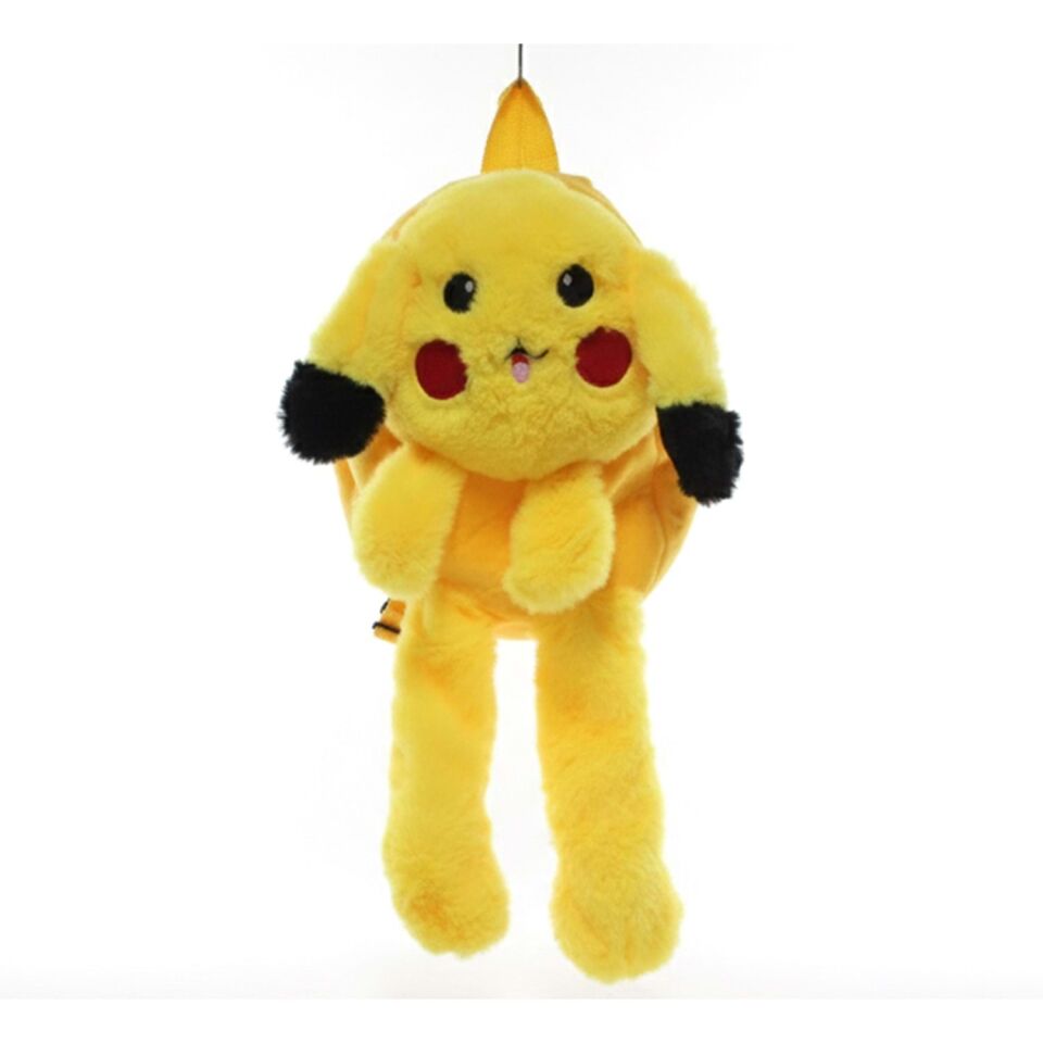 Peluş Işıklı Pikachu Sırt Çantası