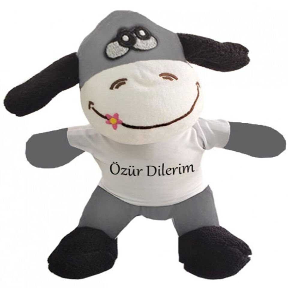 Tişörtlü Peluş Eşek Oyuncak Özür Dilerim