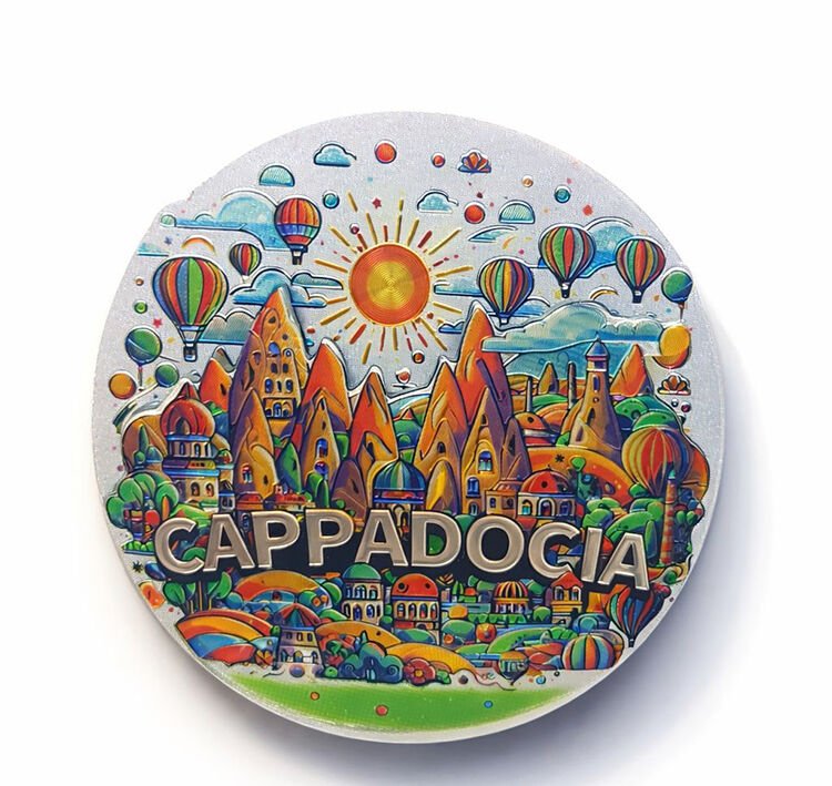 Kapadokya Temalı Silikon Buzdolabı Magneti