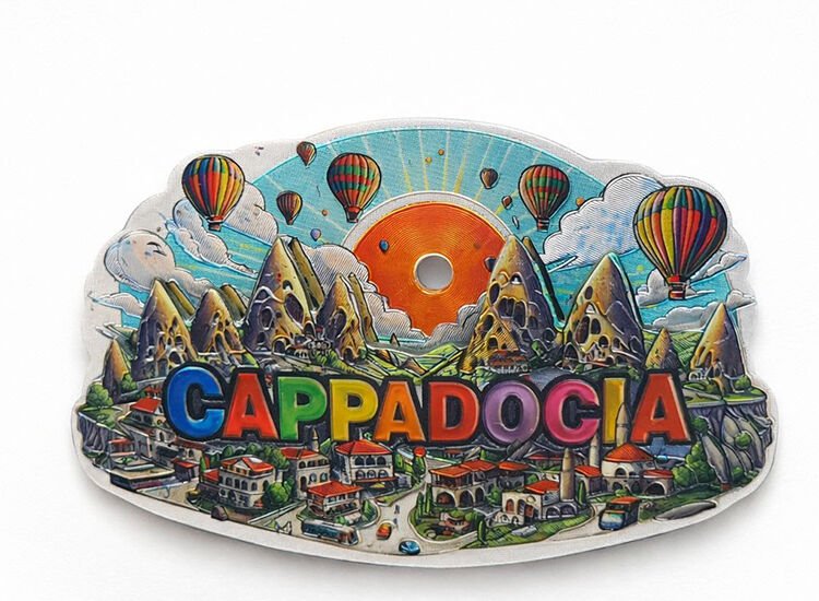 Kapadokya Temalı Silikon Buzdolabı Magneti