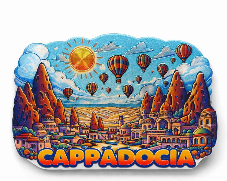 Kapadokya Temalı Silikon Buzdolabı Magneti