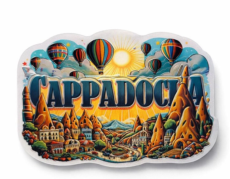 Kapadokya Temalı Silikon Buzdolabı Magneti