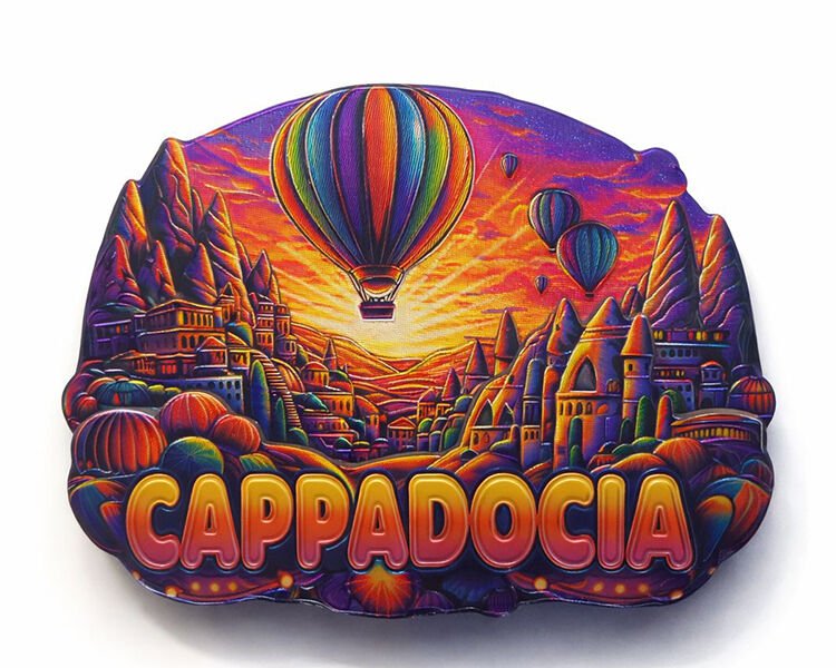 Kapadokya Temalı Silikon Buzdolabı Magneti