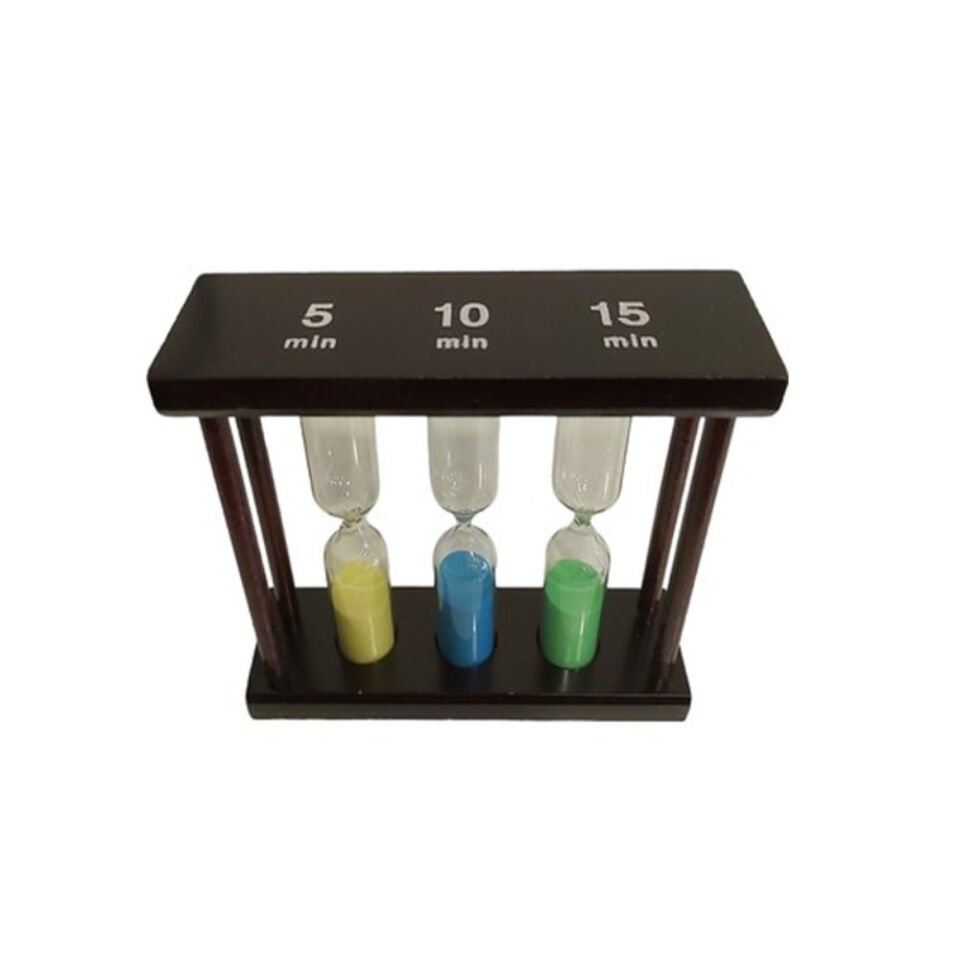 3’lü Ahşap 5-10-15 Dakikalık Kum Saati Seti