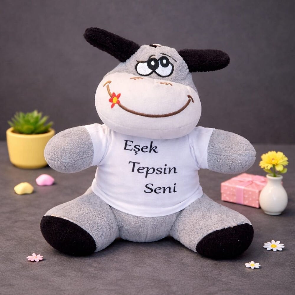 Eşek Tepsin Seni Tişörtlü Oyuncak Eşek