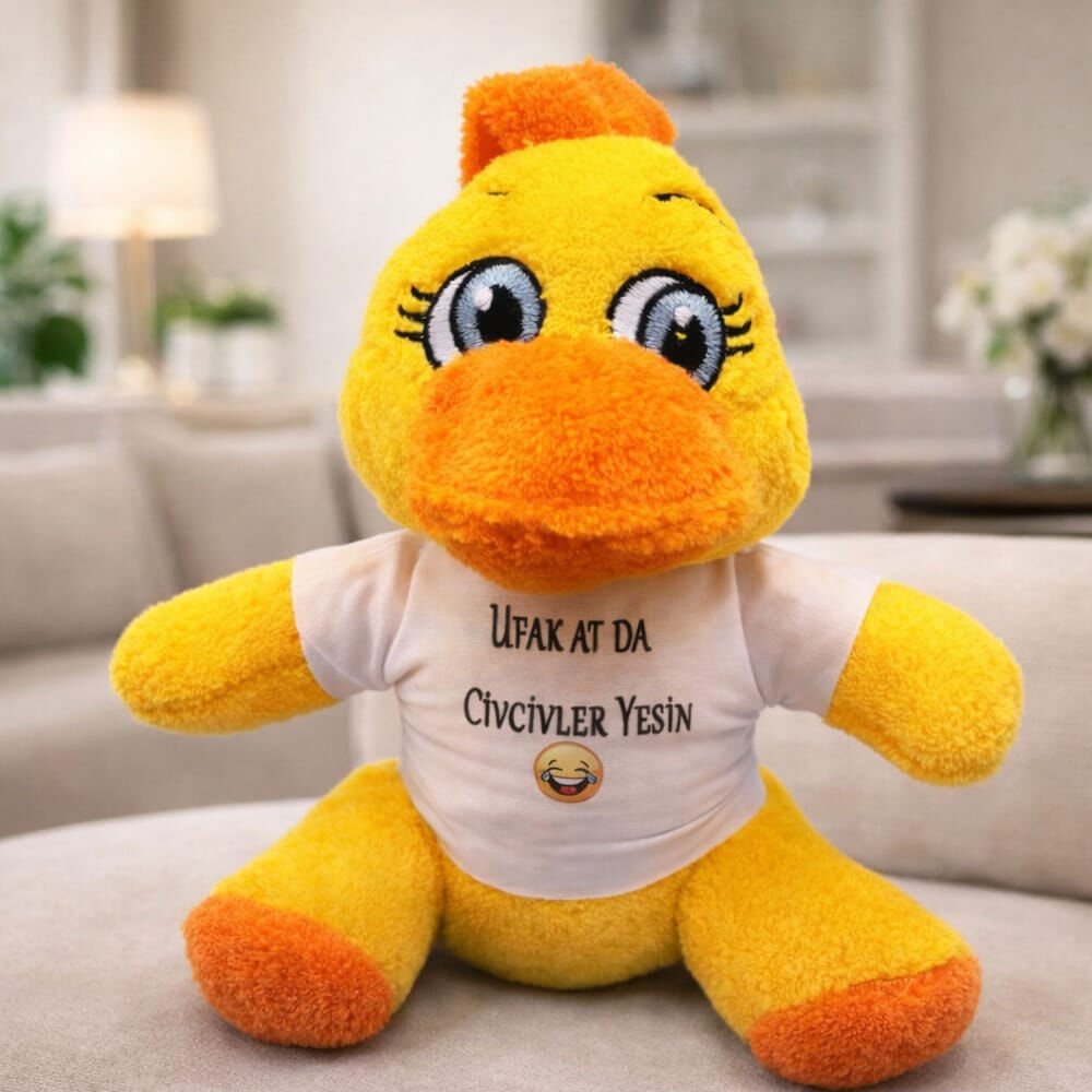 Civciv Oyuncak Ufak At Da Civcivler Yesin Tişörtlü