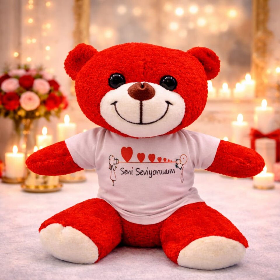 Seni Seviyorum Tasarımlı Oyuncak Ayı