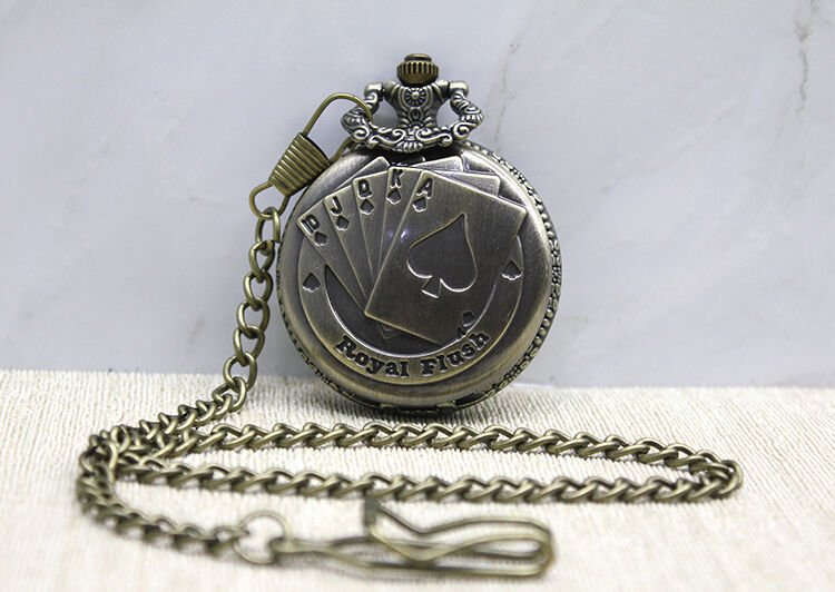 Oyun Kartı Köstekli Saat