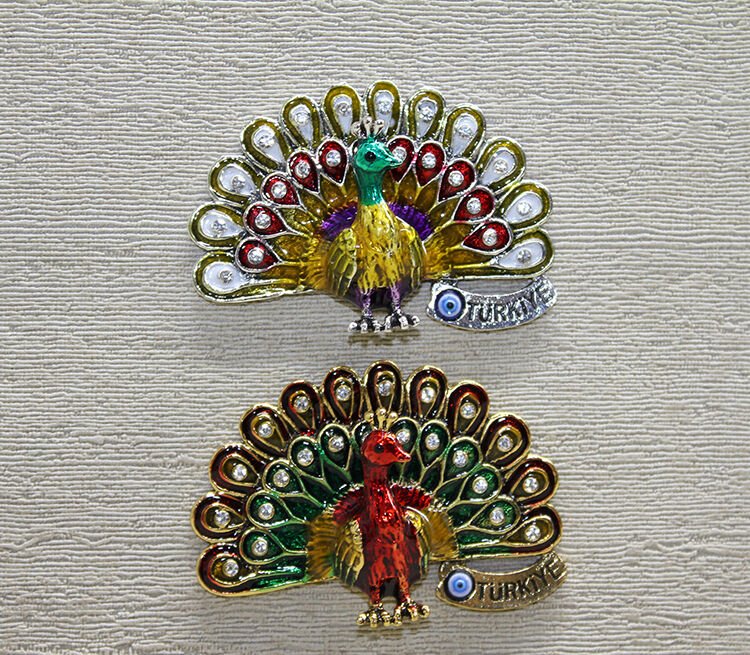 Swaroski Tavuskuşu Magnet