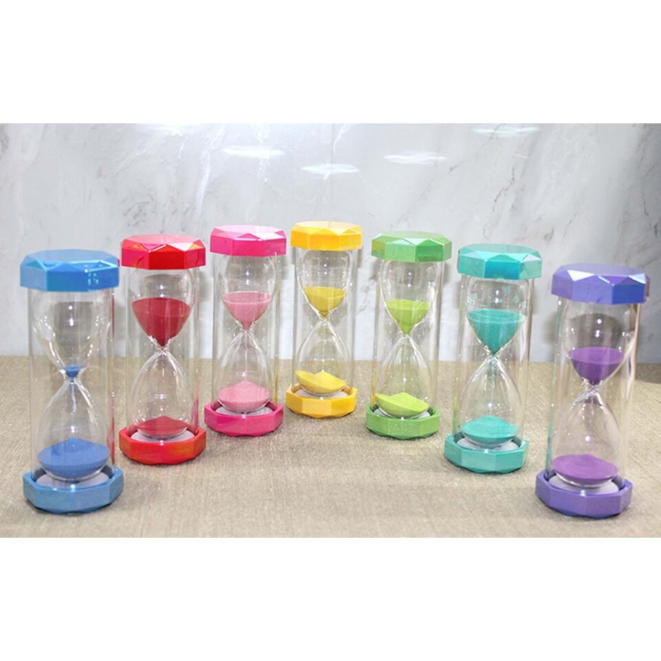 Plastik Çerçeveli Renkli 10 Dakikalık Kum Saati