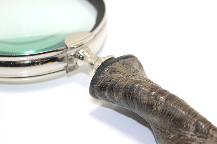 Pirinç Boynuz Saplı Büyüteç