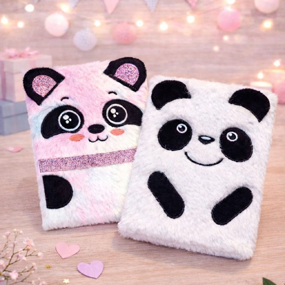 Panda Tasarımlı Peluş Defter