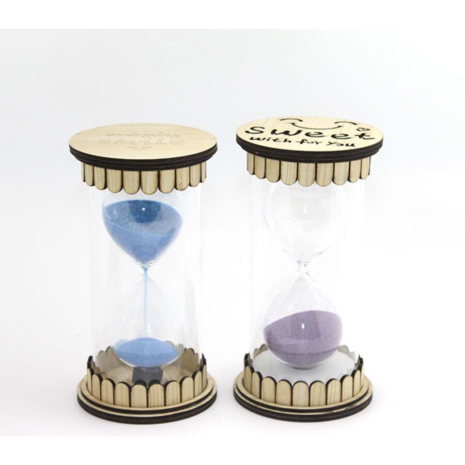 Ahşap Dekoratif Kum Saati “Sweet With For You”