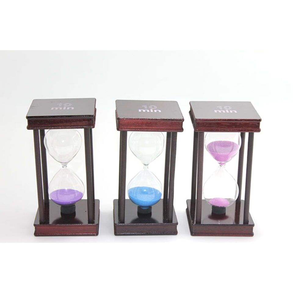 Ahşap Kum Saati 10 Dakika – Koyu Ahşap