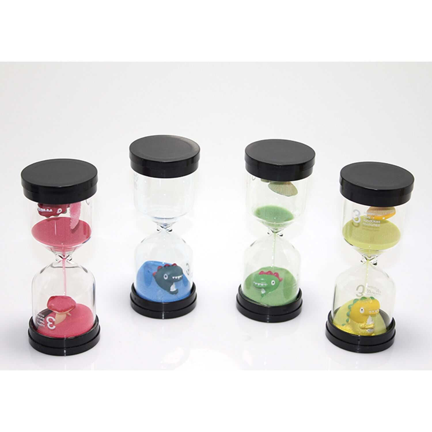 3 Dakikalık Renkli Dinozor Kum Saati