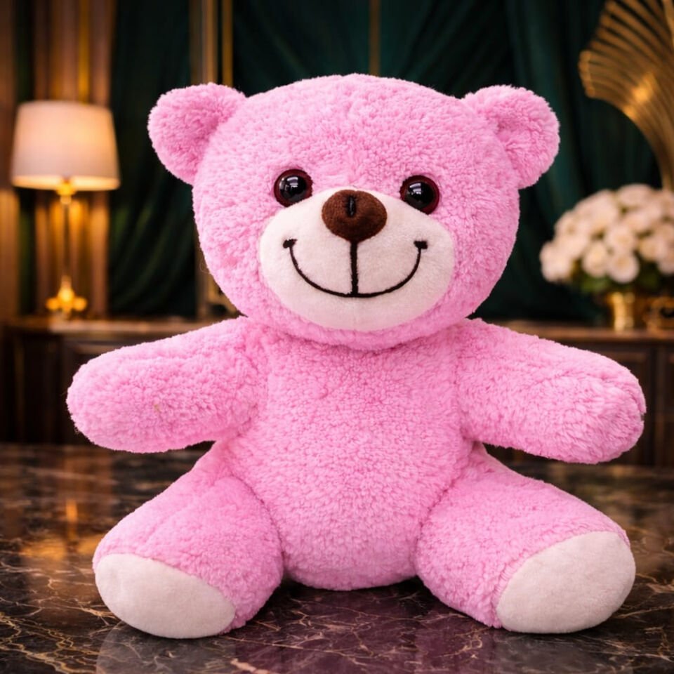 Sevimli Peluş Pembe Ayıcık