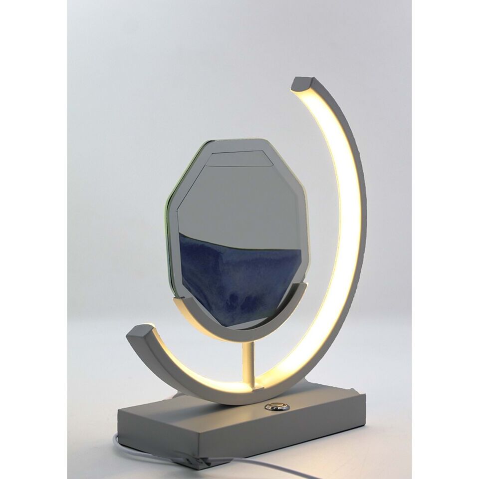 Ledli Sulu Kum Saati – Dekoratif Işıklı Sıvı Kum Saati