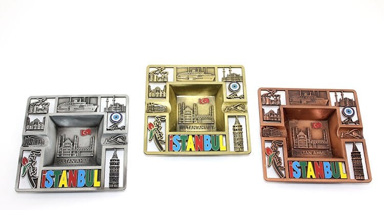 Metal İstanbul Temalı Yöresel Metal Küllük