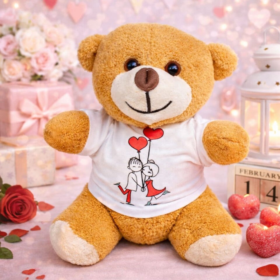 Mutlu Çift Tişörtlü Ayıcık