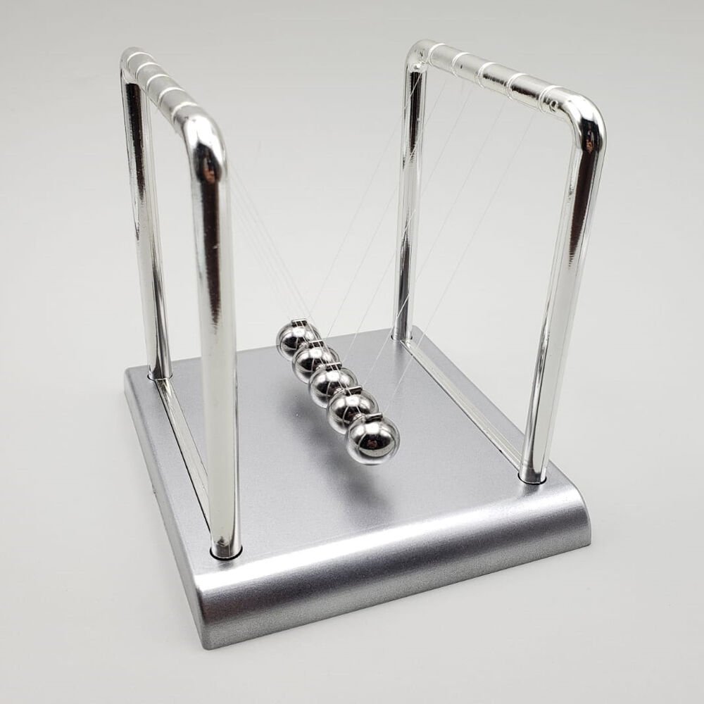 Orta Boy Gümüş Metalik Newton Denge Balans