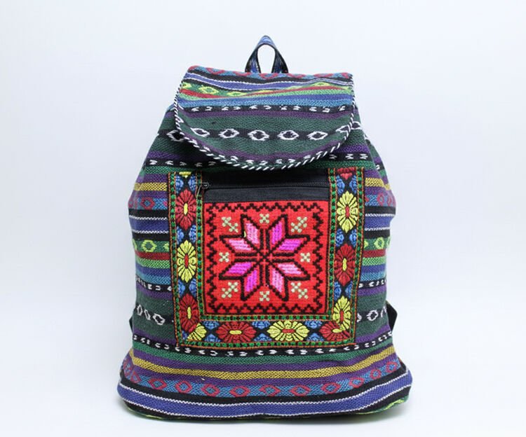 Kilim Desenli Sırt Çantası Alk-1