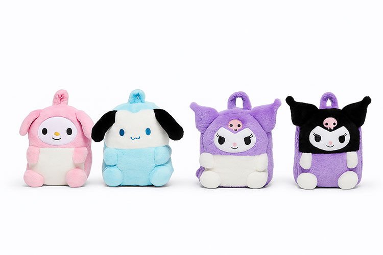 Peluş Kuromi My Melody ve Cinnamoroll Sırt Çantası Alk3008