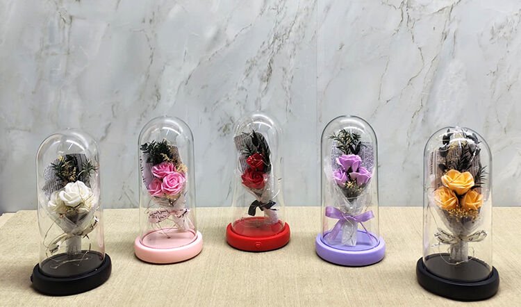 Işıklı Müzikli Romantik Gül Buketi