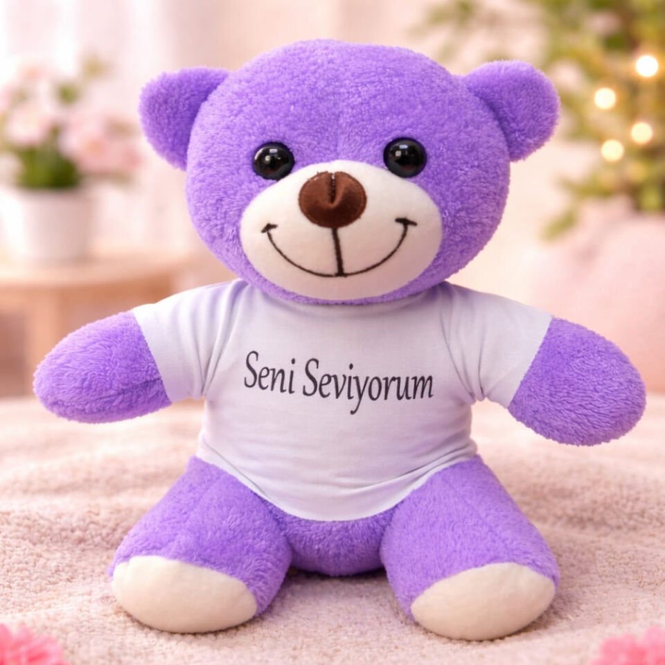 Seni Seviyorum Tişörtlü Peluş Ayı