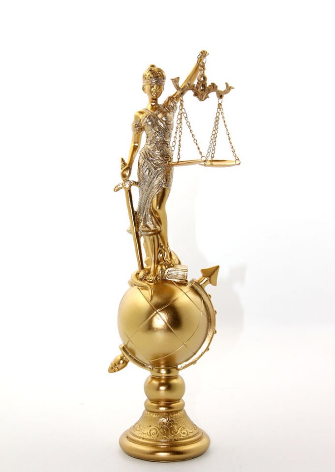 Polyester Dünya Küre Üzerinde Adalet Biblosu