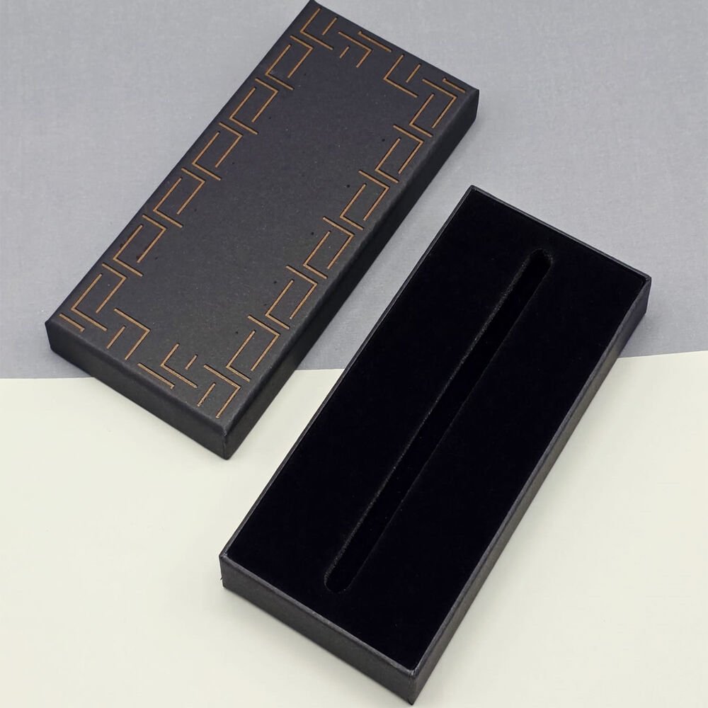 Lüks Siyah Altın Desenli Kalem Kutusu