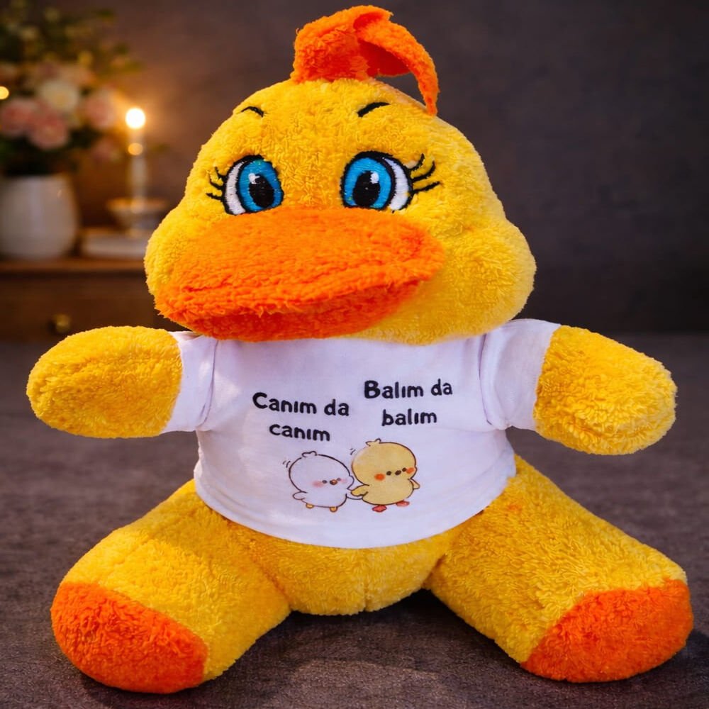 Sevimli Canım Da Canım Balım Da Balım Tasarımlı Peluş Civciv Oyuncak