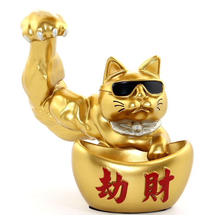 Polyester Şanslı Kedi Figürü
