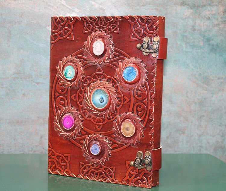 Taşlı Deri Defter Ksk3156