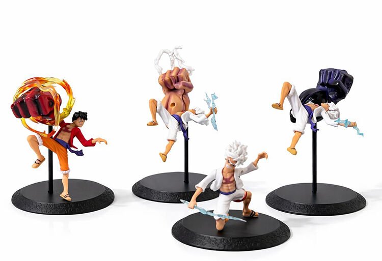 Anime One Piece Luffy Figürü 4'Lü Set Alk5275