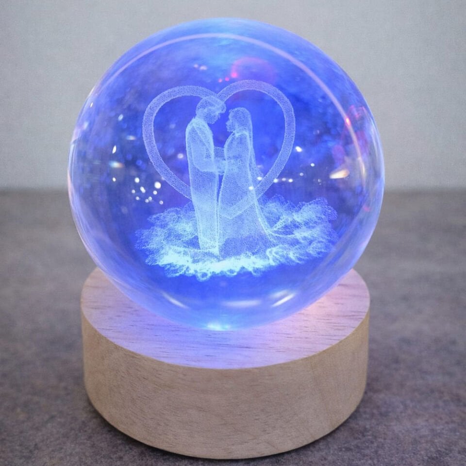 Işıklı Usb'li Cam Küre