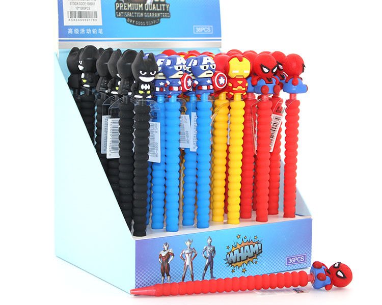 07 Uclu Karışık Kahraman Figürlü Kurşun Kalem