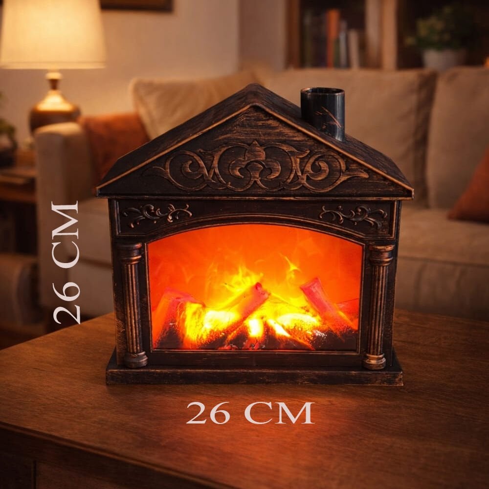 Dekoratif Led'li Ev Tasarımlı Şömine