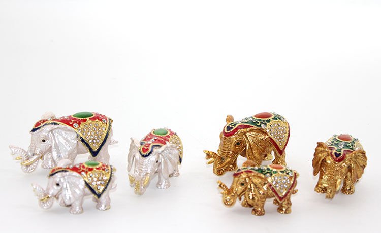 Swaroski Taşlı 3'Lü Fil Figürü