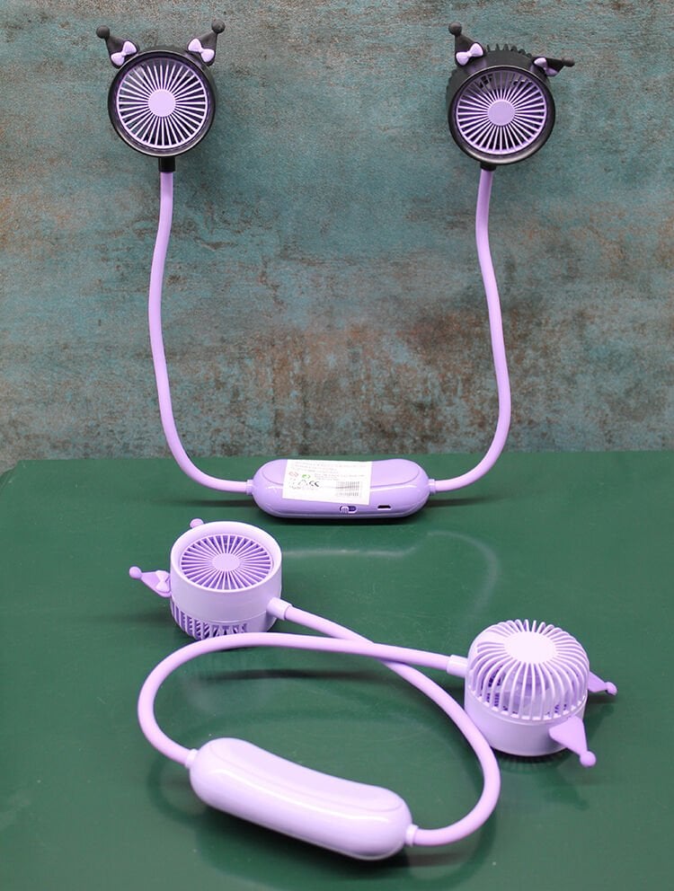 Kuromi Şarjlı Boyun Fanı Vantilatör 2 Kademeli