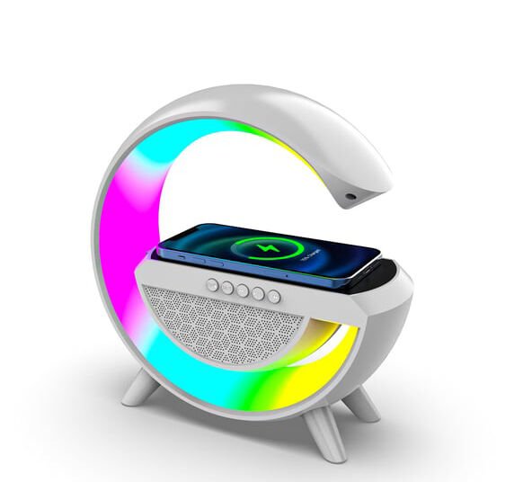Akıllı Masa Lambası Hoparlör Led Işık & Kablosuz Şarj