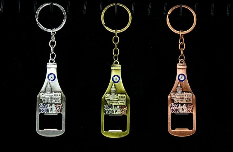 Metal Galata Kulesi Anahtarlık Ve Açacak