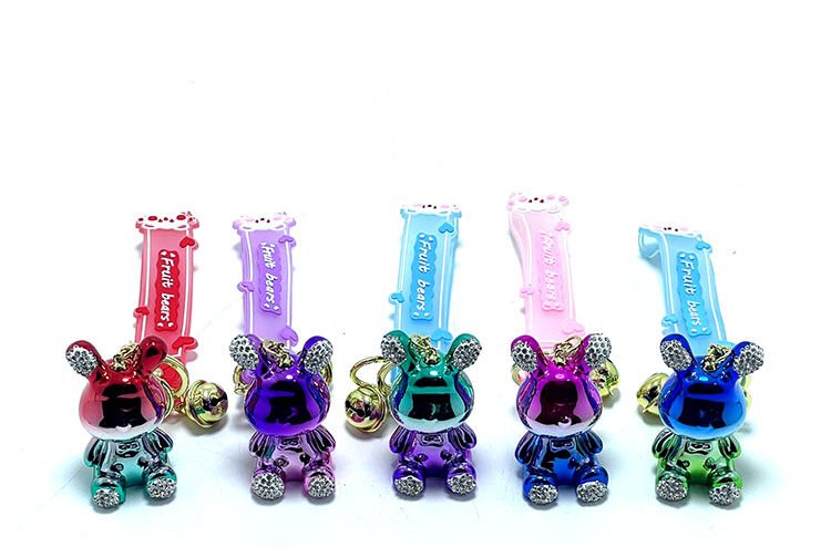 Taşlı Ayıcık Silikon Anahtarlık