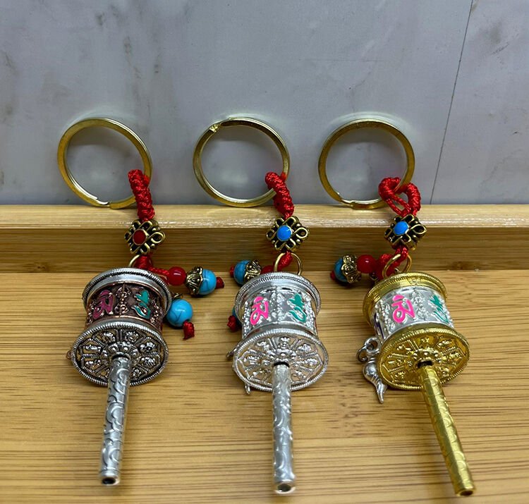 Metal Feng Shui Şans Çarkı Anahtarlık