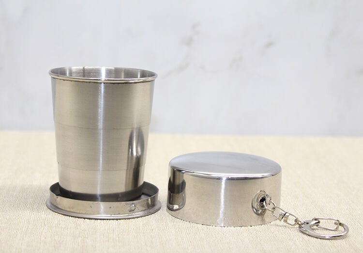 Katlanabilir Tekli Paslanmaz Çelik Shot Bardak